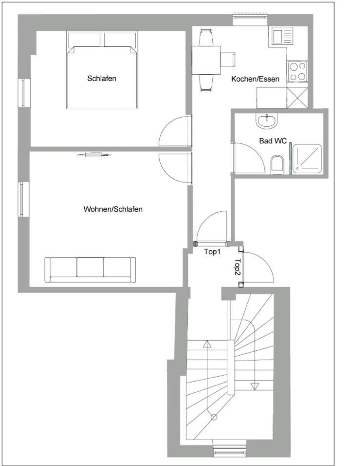 גמונדן Idyllische Suite In Zentrumsnaehe Mit Parkplatz Top 1 מראה חיצוני תמונה